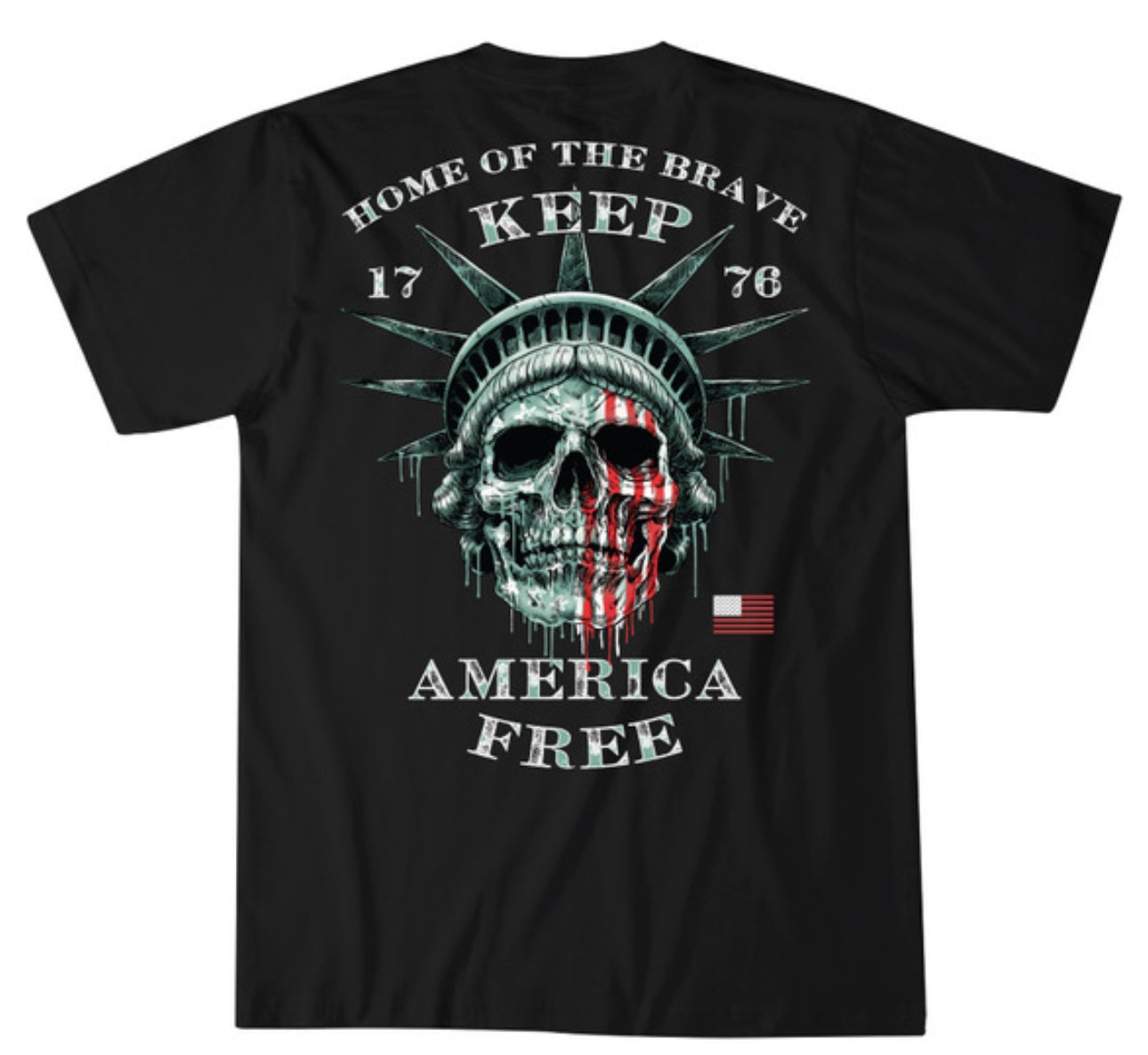 howitzer - liberty skull tee back