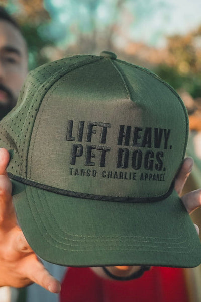 Lift Heavy. Pet Dogs Snapback- Green