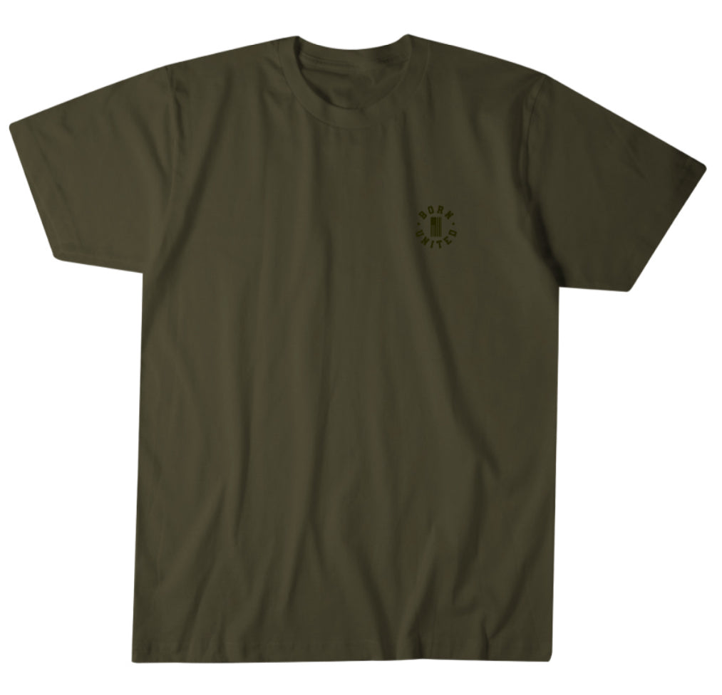 born united basic tee olive