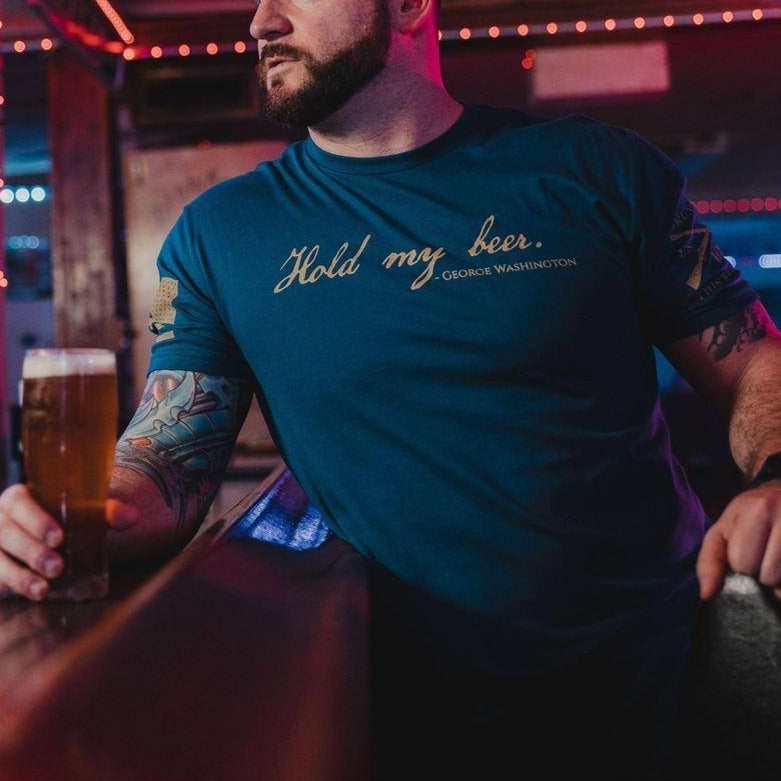 grunt style - hold my beer t-shirt at a bar