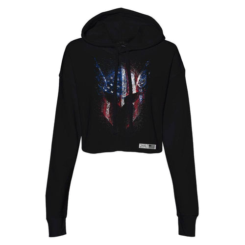 grunt style - women's american valkyrie cropped hoodie