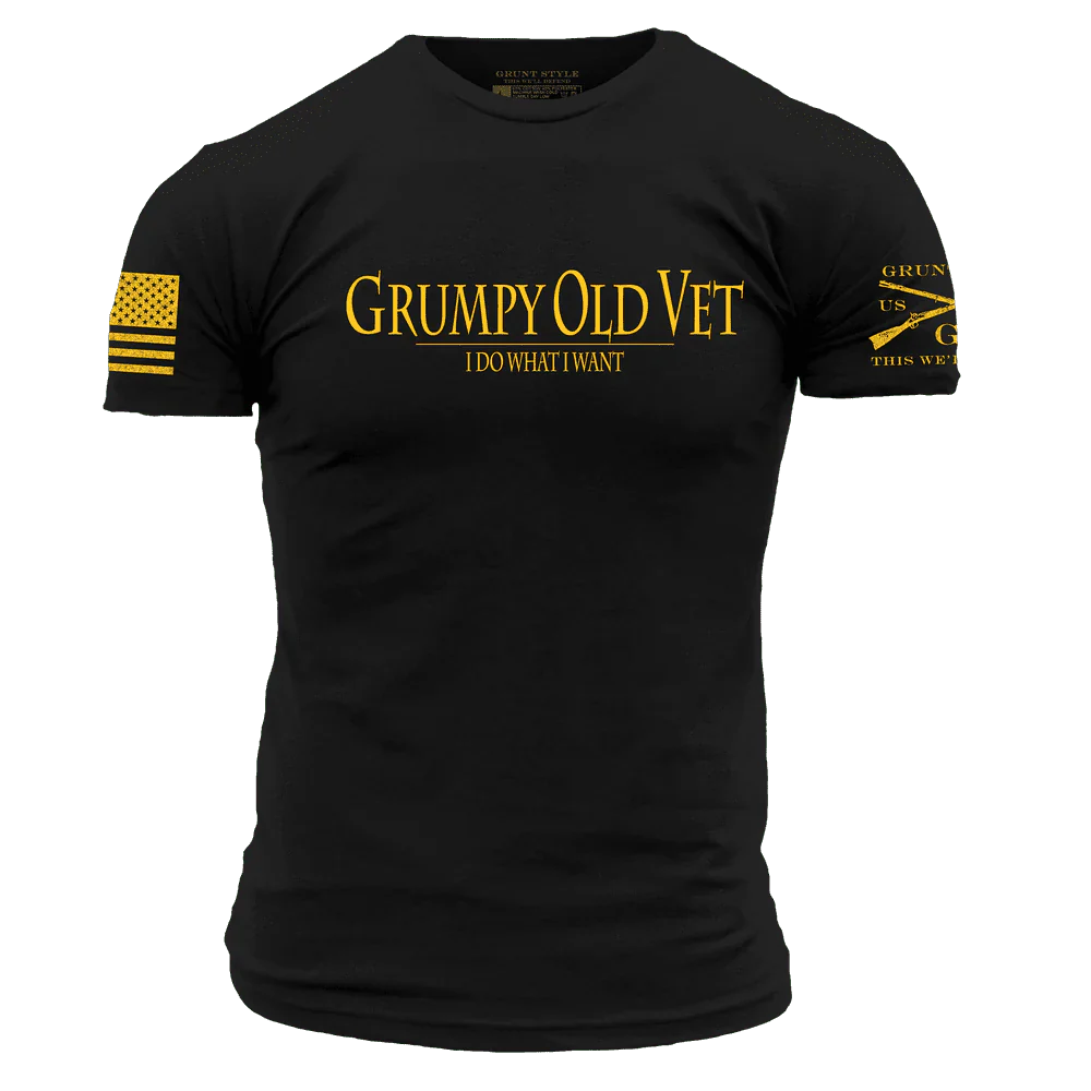 Grumpy Old Vet - Black Tee