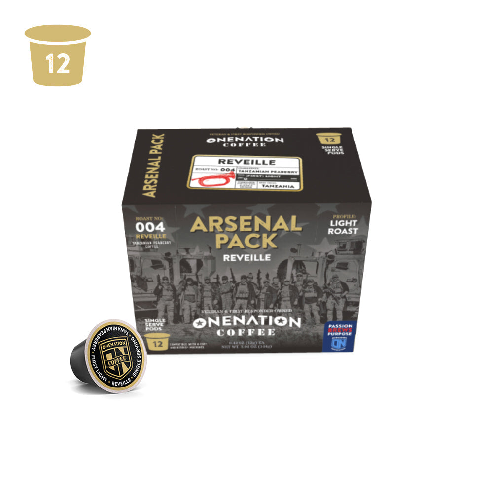 Arsenal 12-Pack Coffee Pods - Reveille Light Roast Blend