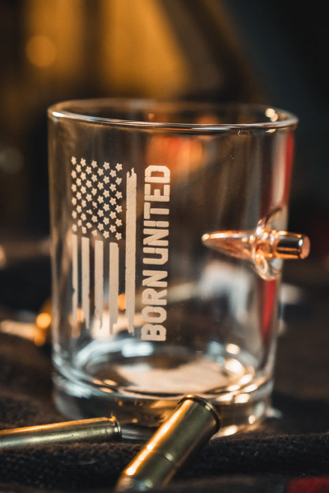 Born United Bullet Whiskey Glass