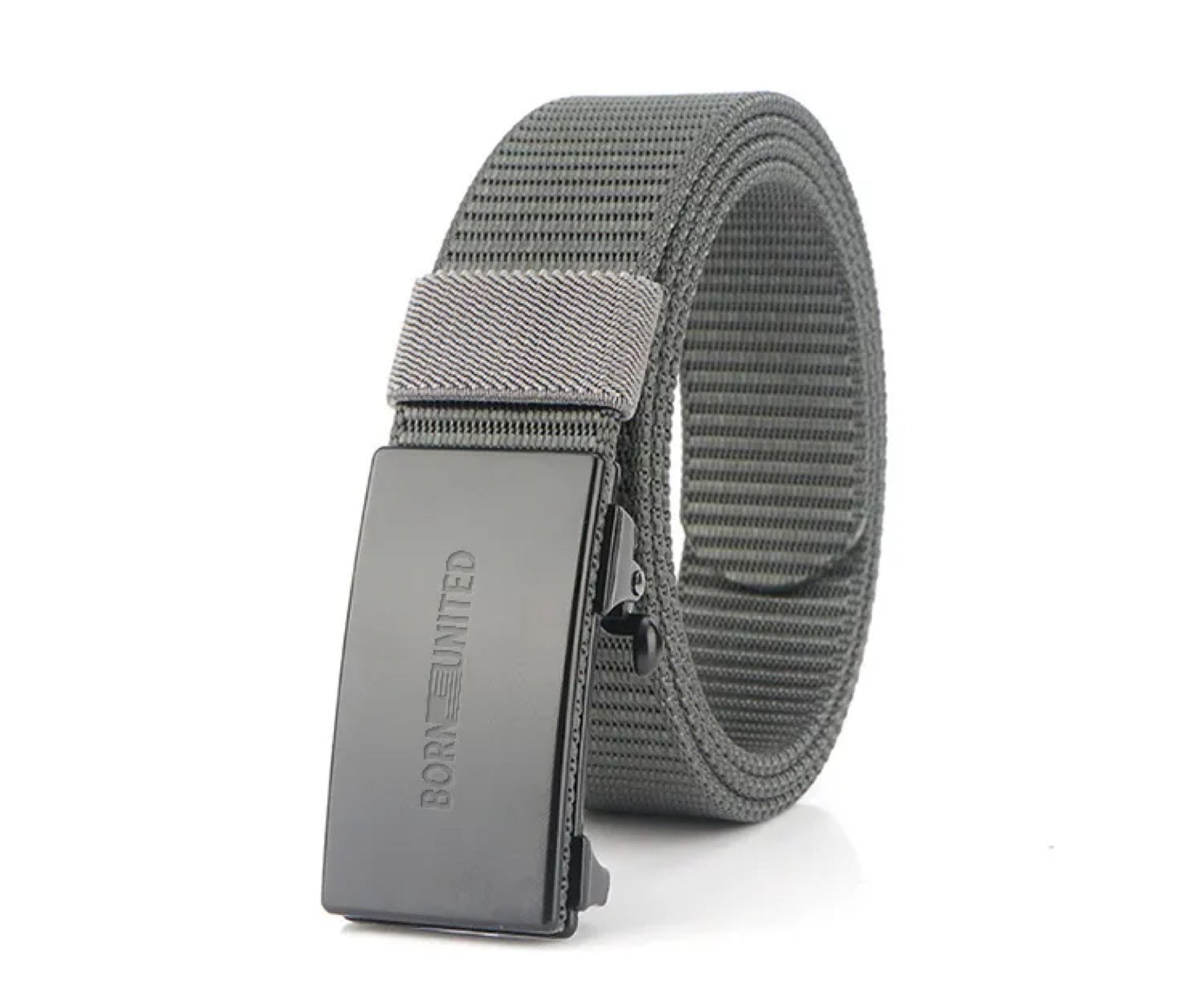 born united - bu logo belt gray