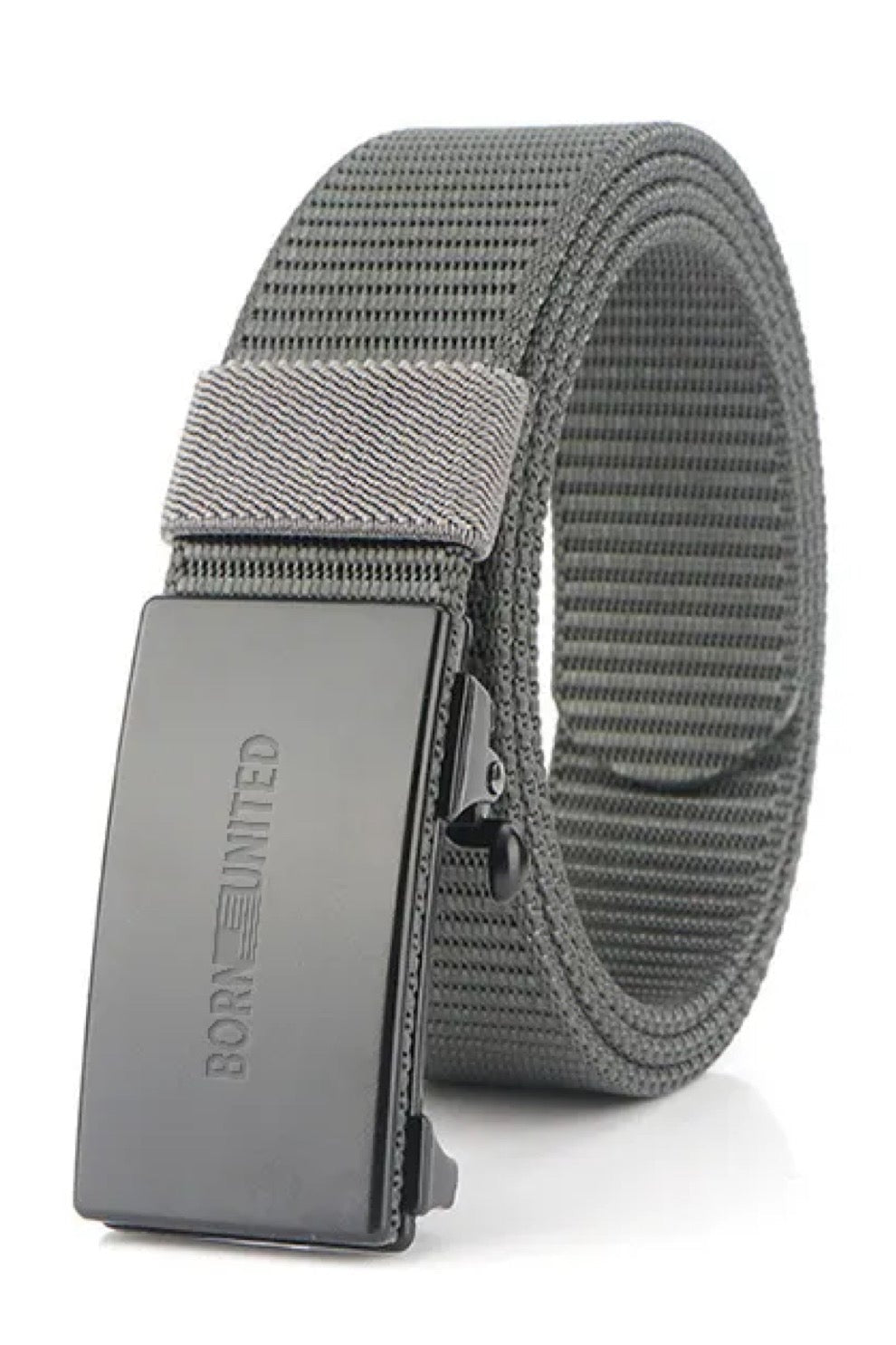 born united - bu logo belt gray