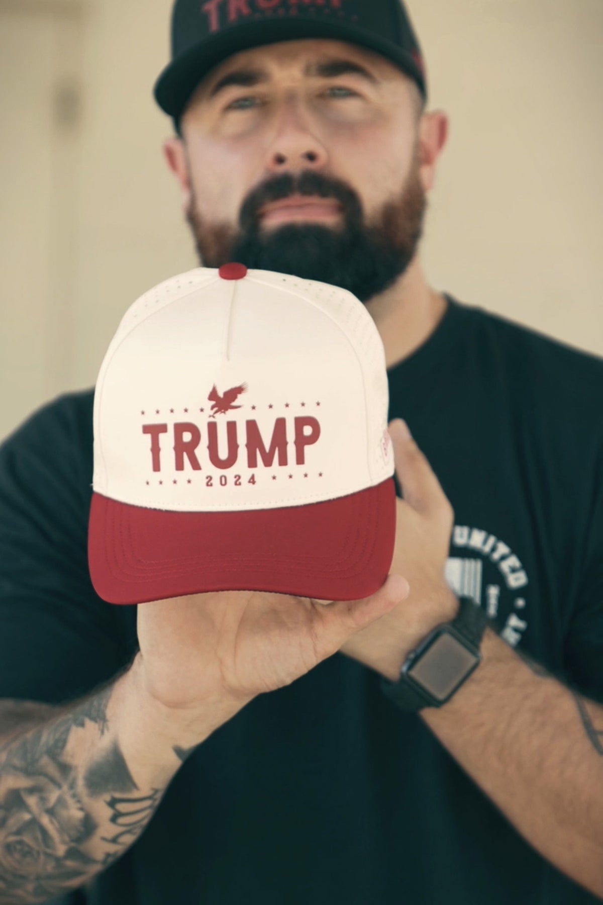 born united - trump 2024 two toned snapback white