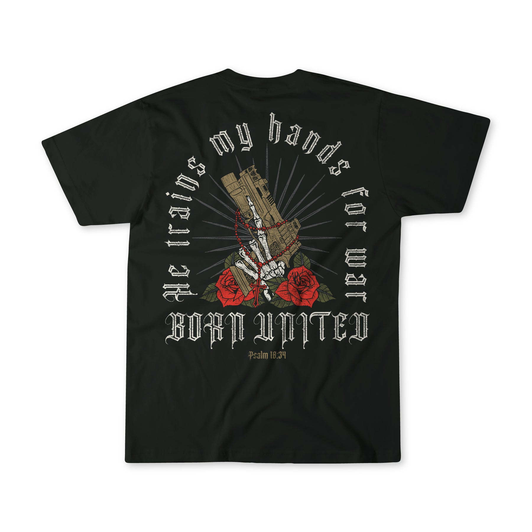 born united - war hands tee back