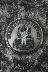 relentless betrayal - vengeance challenge coin front
