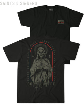 born united - saints and sinners og tee black
