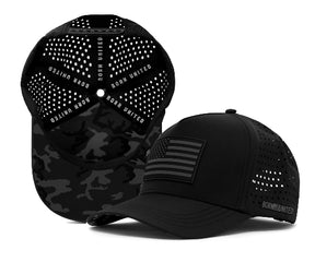 born united - premium flag snapback blackout