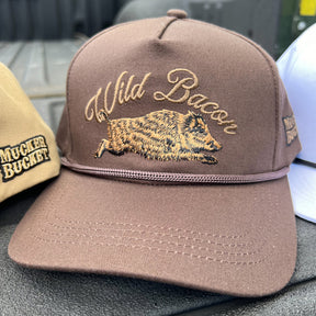 mucker bucket - wild bacon vintage embroidered hat