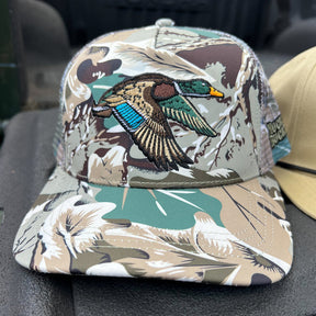 mucker bucket - mallard big woods camo trucker hat