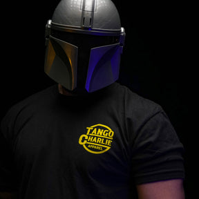 tango charlie - boba fitt tee shirt front on model