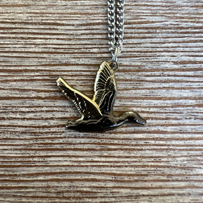 mucker bucket - duck it golden wings pendant necklace