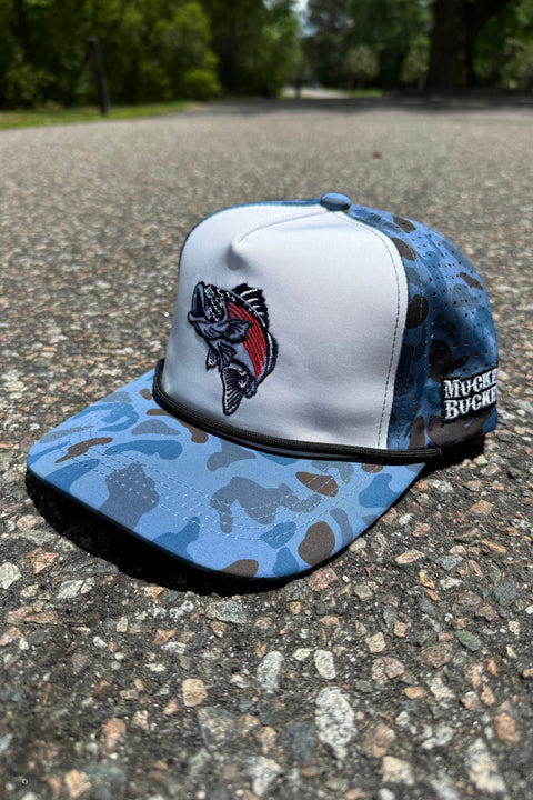 Monster Bass 'Merica Water Camo Bucket