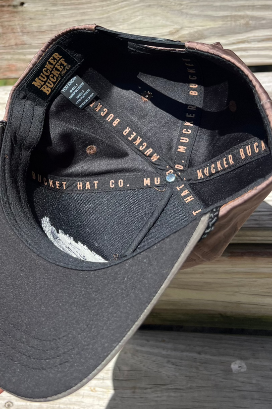 mucker bucket - duck hunt club swamp leaf hat interior