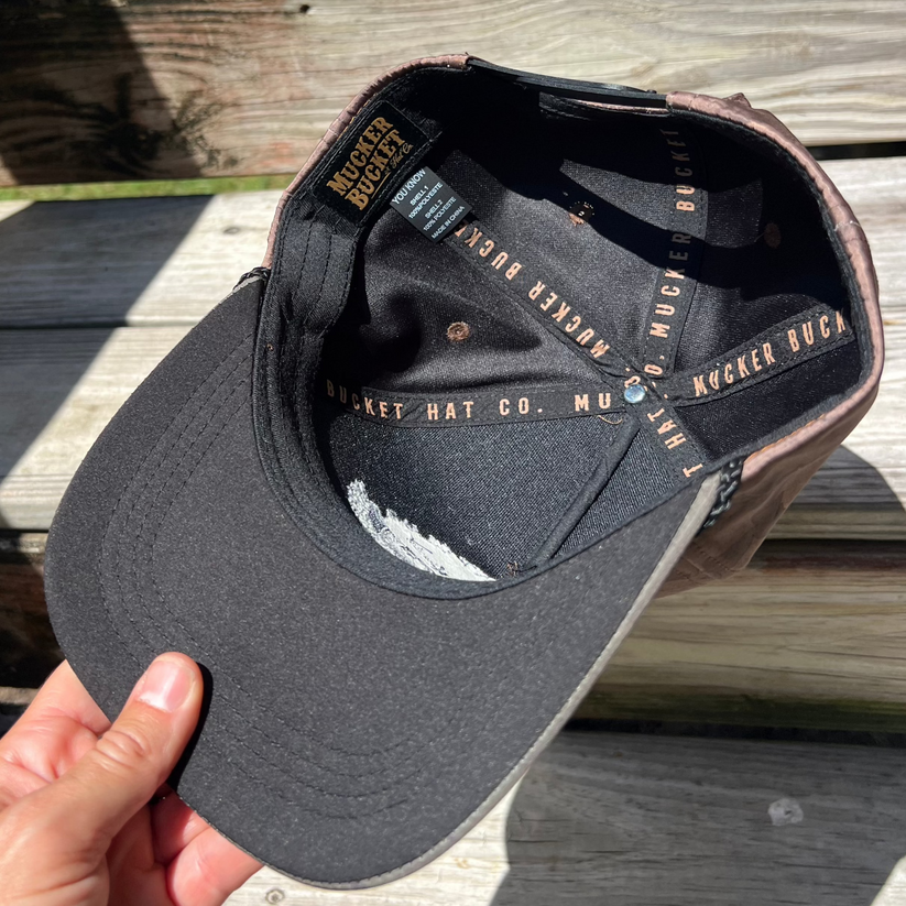 mucker bucket - duck hunt club swamp leaf hat interior