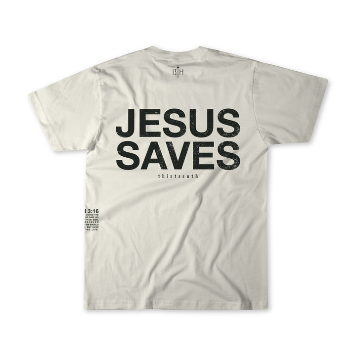 Youth Jesus Saves Ivory Tee