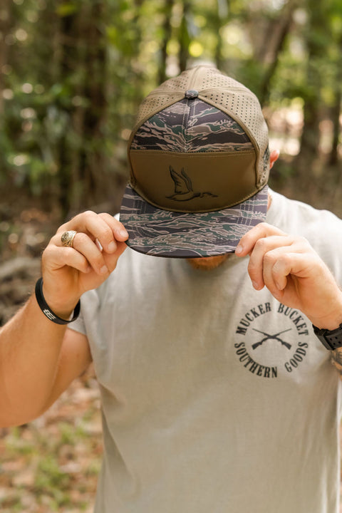 Flock King Tiger Stripe Camo Bucket
