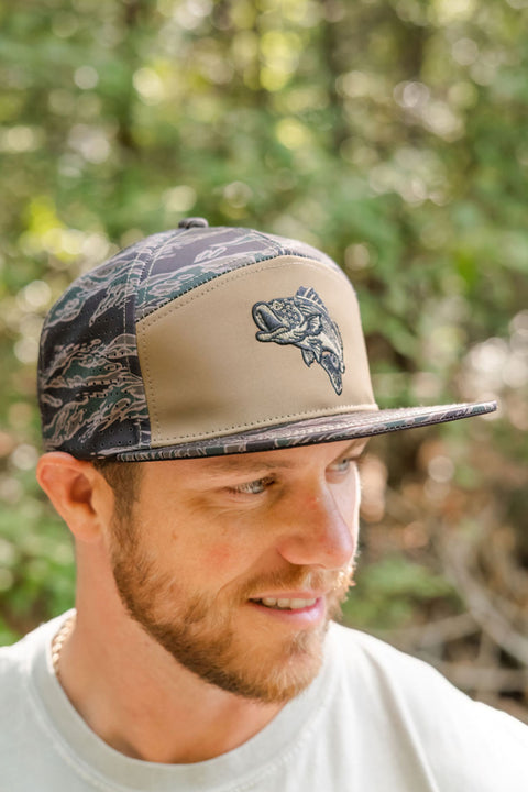 Monster Bass Tiger Stripe Camo Bucket