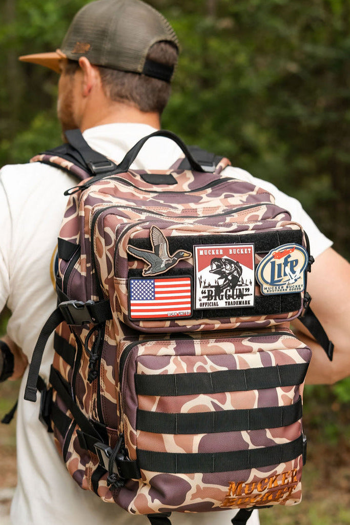 backpack with travel patches Duck It Limited Edition Tac-Pac