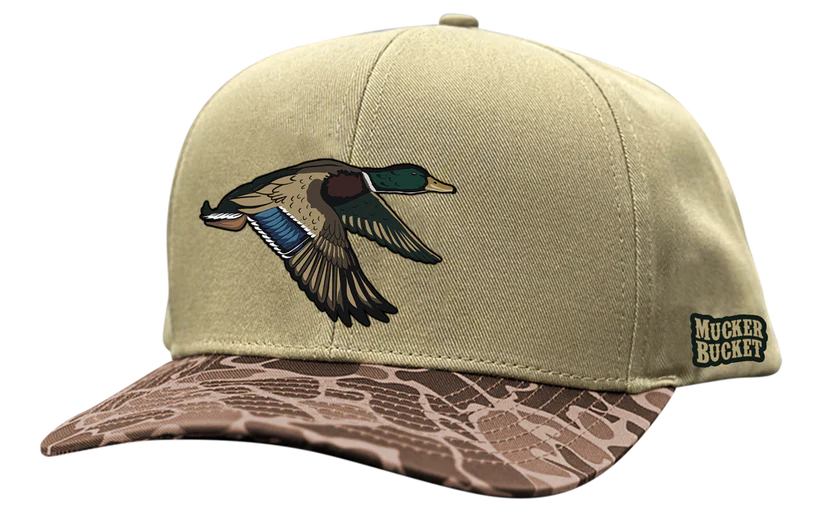 mucker bucket -mallard old school camo hat