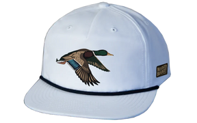 mucker bucket - mallard trucker hat white