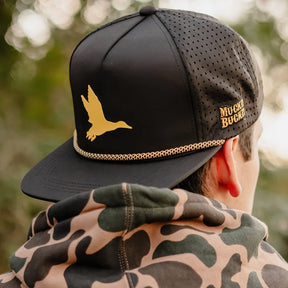 mucker bucket - duck king logo detail hat