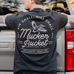 mucker bucket - aim small back on model