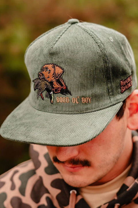 Good Ol' Boy Green Corduroy Bucket