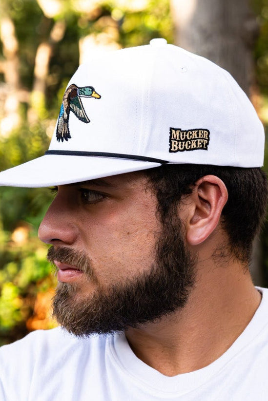 mucker bucket - mallard trucker hat side view