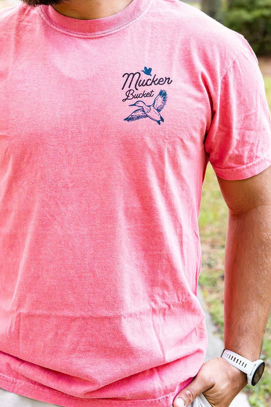 mucker bucket - hunting heritage premium tee front on model