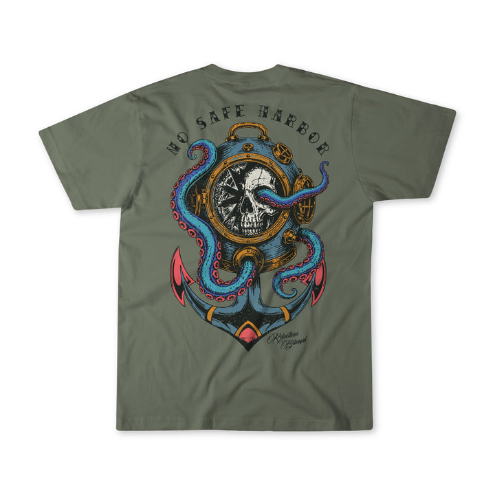 No Safe Harbor Premium T-Shirt - Olive