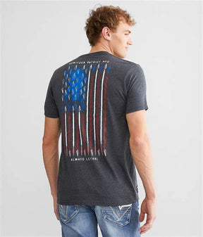 howitzer - arrow flag tee back on model