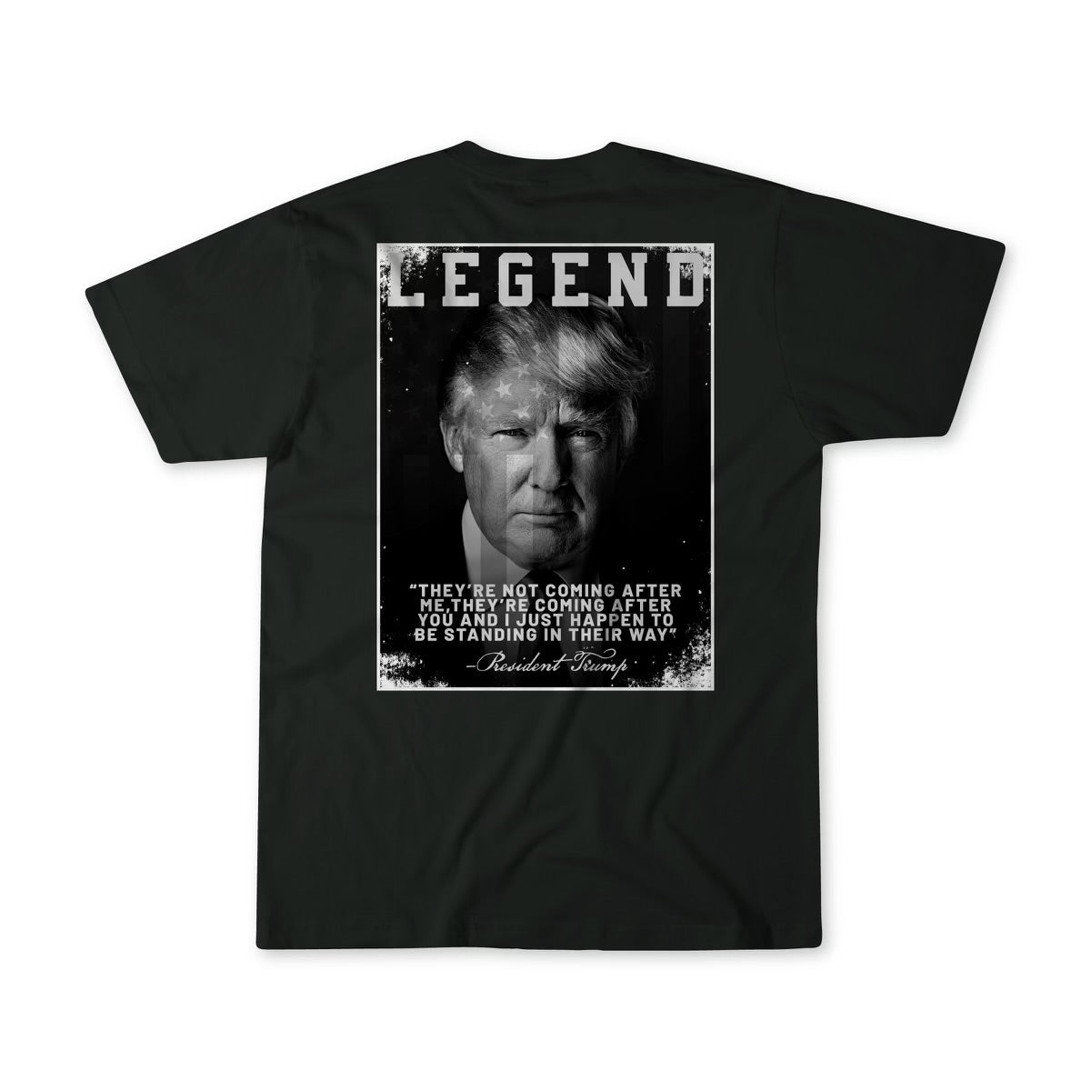 born united - legend trump quote black tee shirt