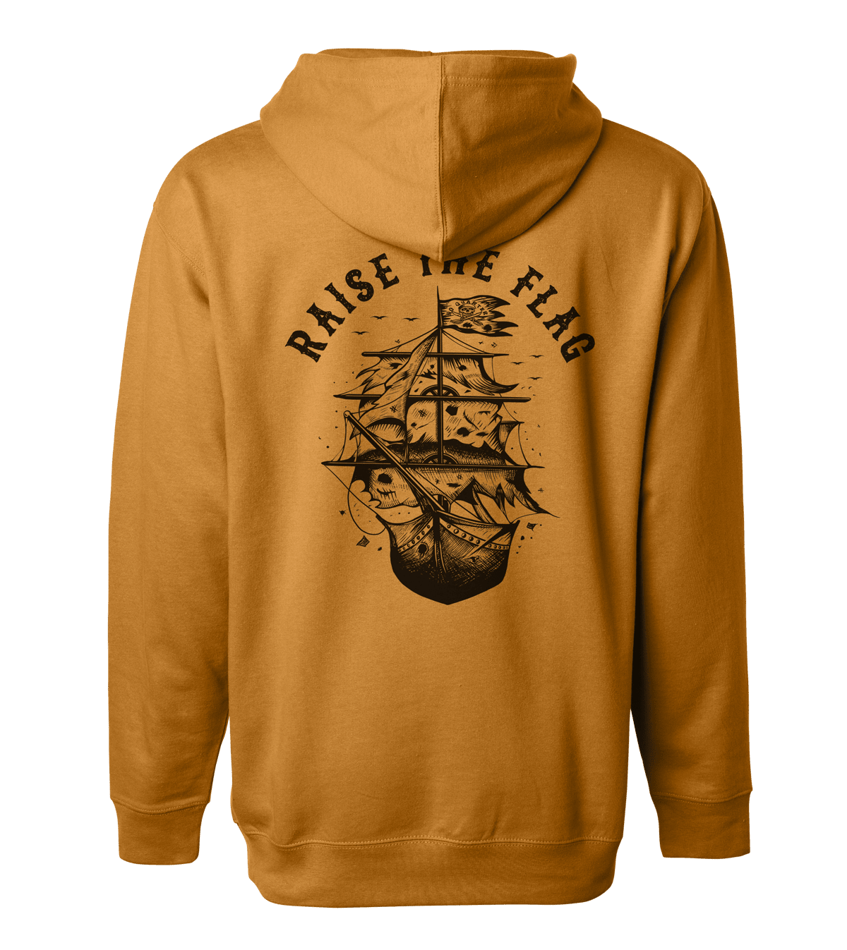 relentless betrayal - raise the flag premium toast hoodie back