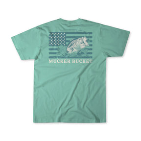 mucker bucket - big bass america premium tee back