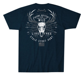 Stalk S/S Tee- Denim/Black Heather
