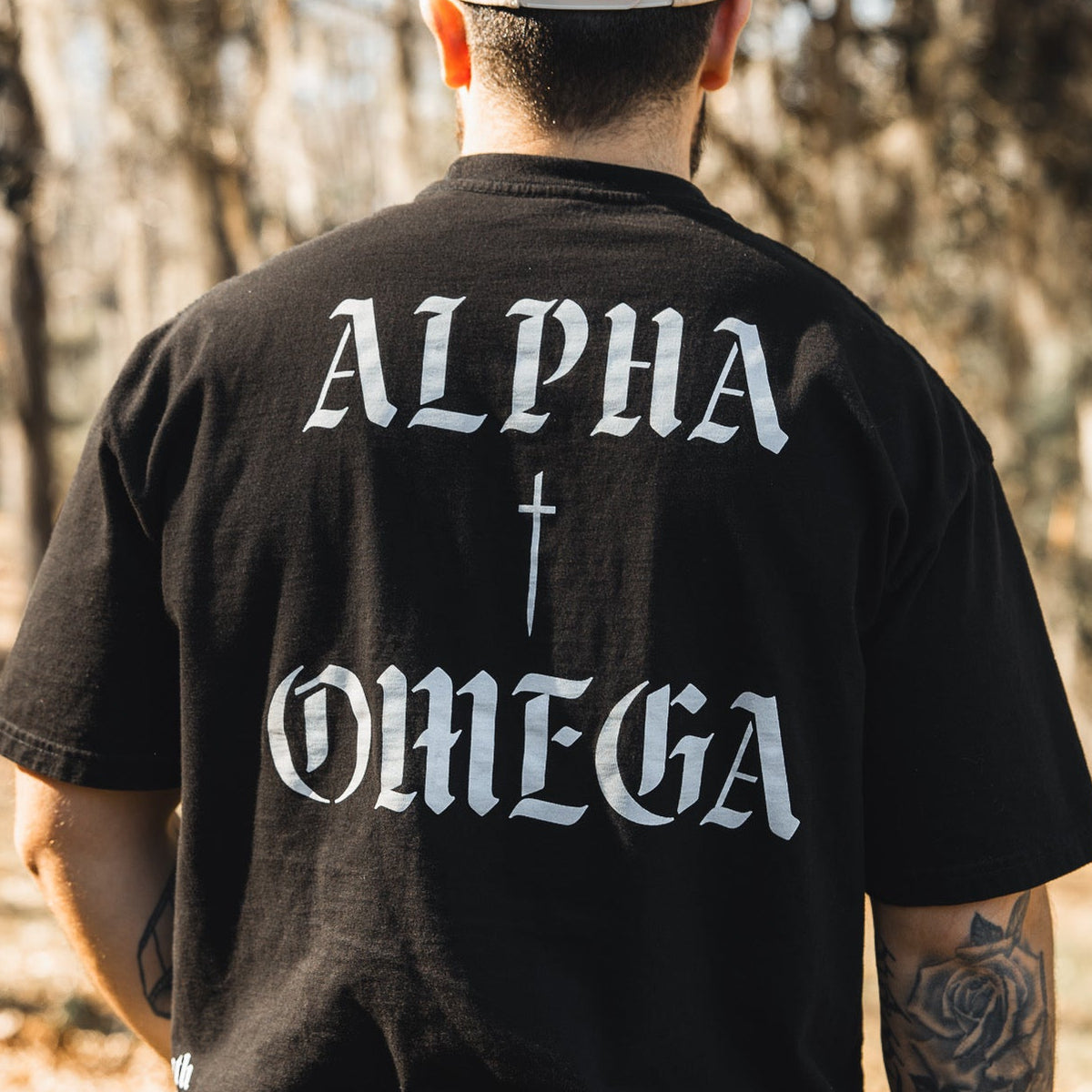 Alpha & Omega Premium Oversized Tee - Black