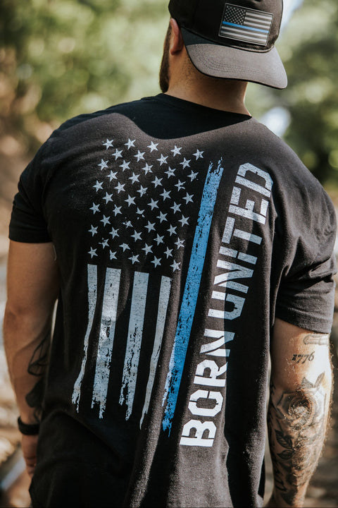 Blue Line Flag Tee