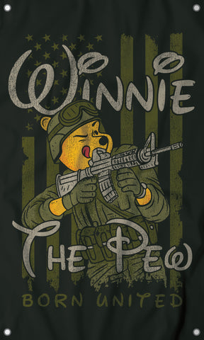 born united - winnie the pew flag