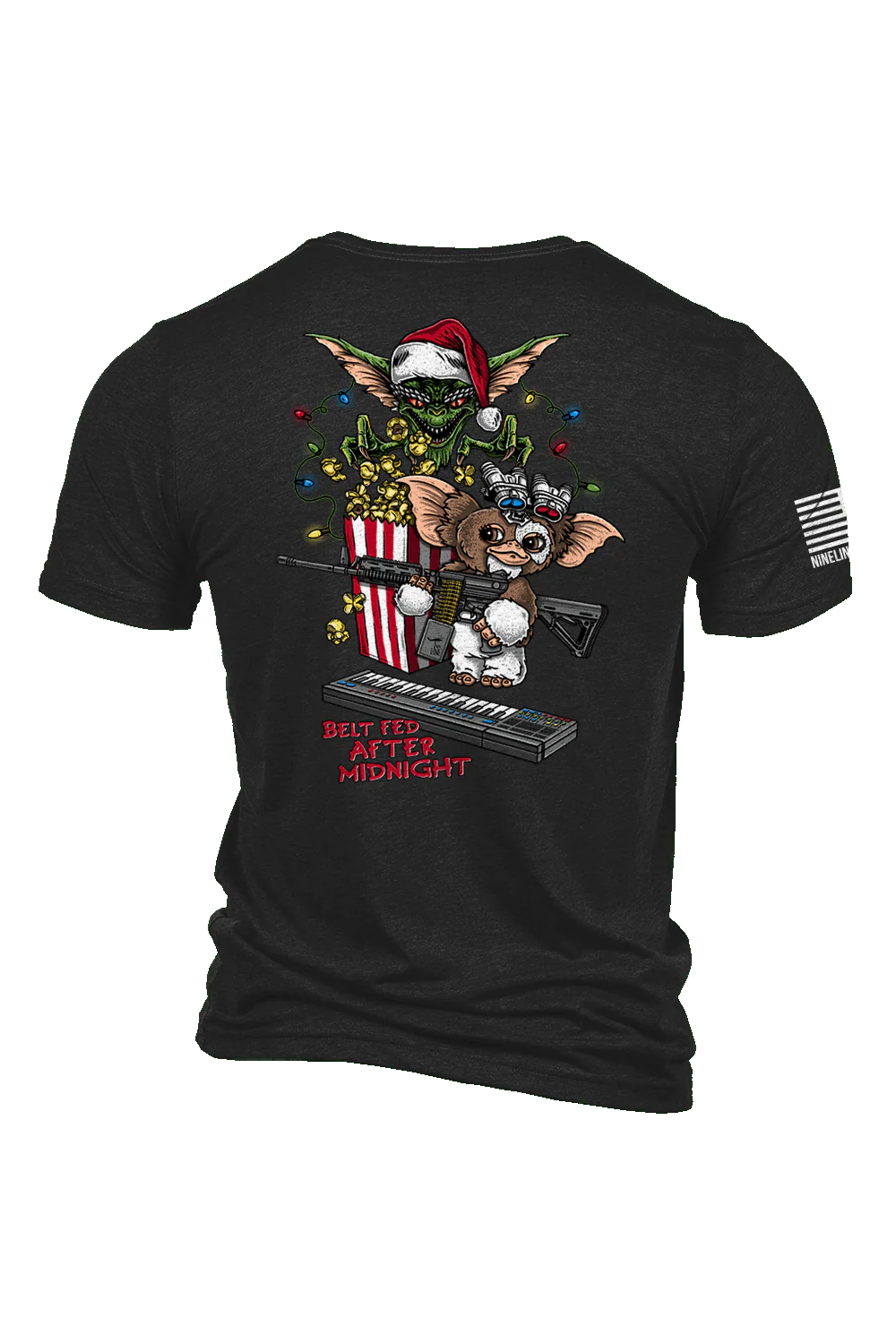 nine line apparel - belt fed christmas tee back