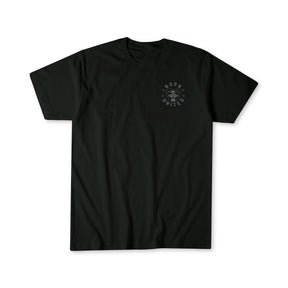 Show your support for America’s heroes with the Operation Warm Heart - Black tee by Born United Private Label. This exclusive black shirt features a small circular “Born United” logo graphic on the left chest, shown here on a white background.
