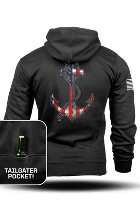 nine line apparel - anchor flag tailgater hoodie back