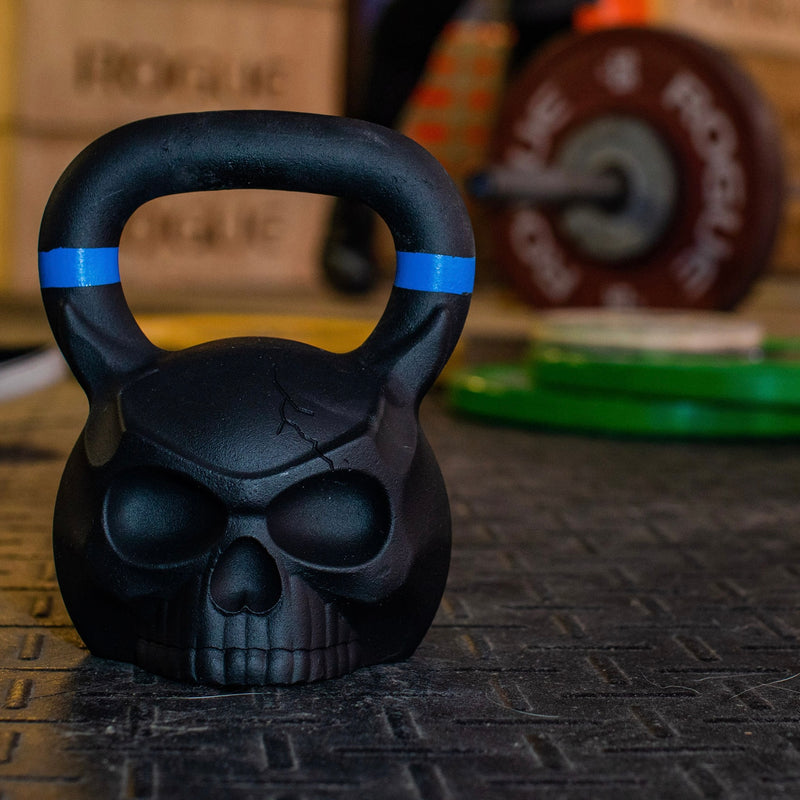 tango charlie - tango skull kettlebell blue