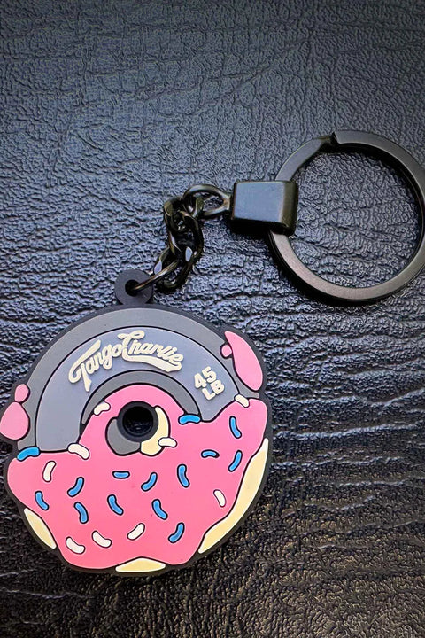 45LB Plate Donut Keychain