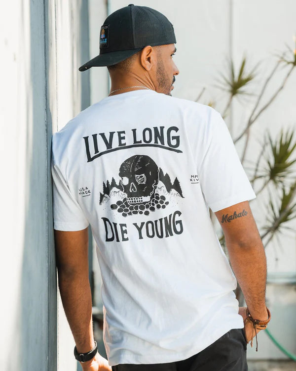 Live Long Die Young White Tee