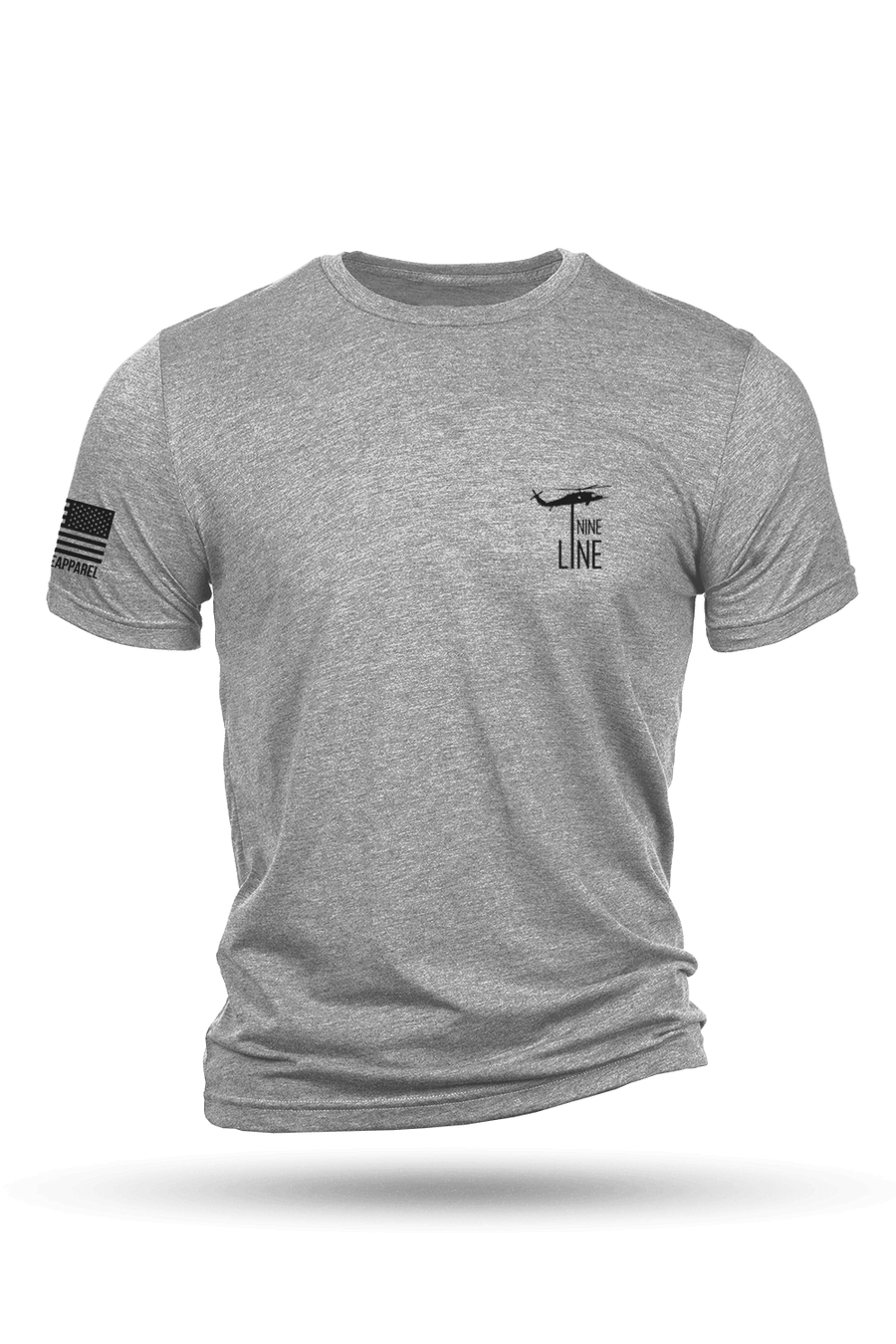 nine line apparel - the pledge athletic grey tee front