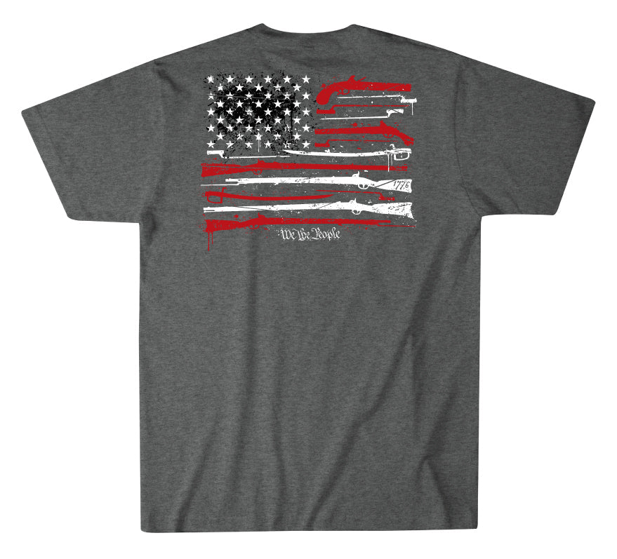 Red White & Blue People - Graphite Heather